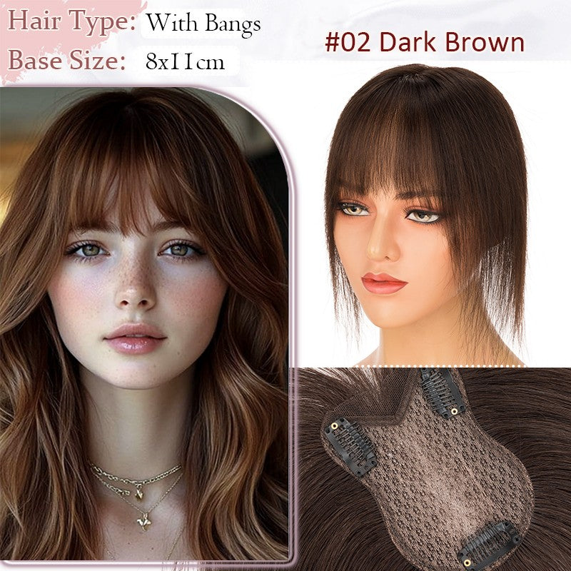 Women Clip-in Hairpiece for Hair Loss & Volume - 100% Remy Human Hair