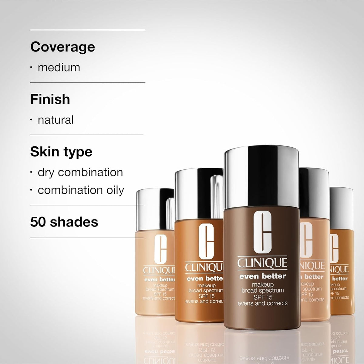 Clinique Even Better Broad Spectrum Foundation WN 118 Amber - Full Coverage, Hydrating Makeup