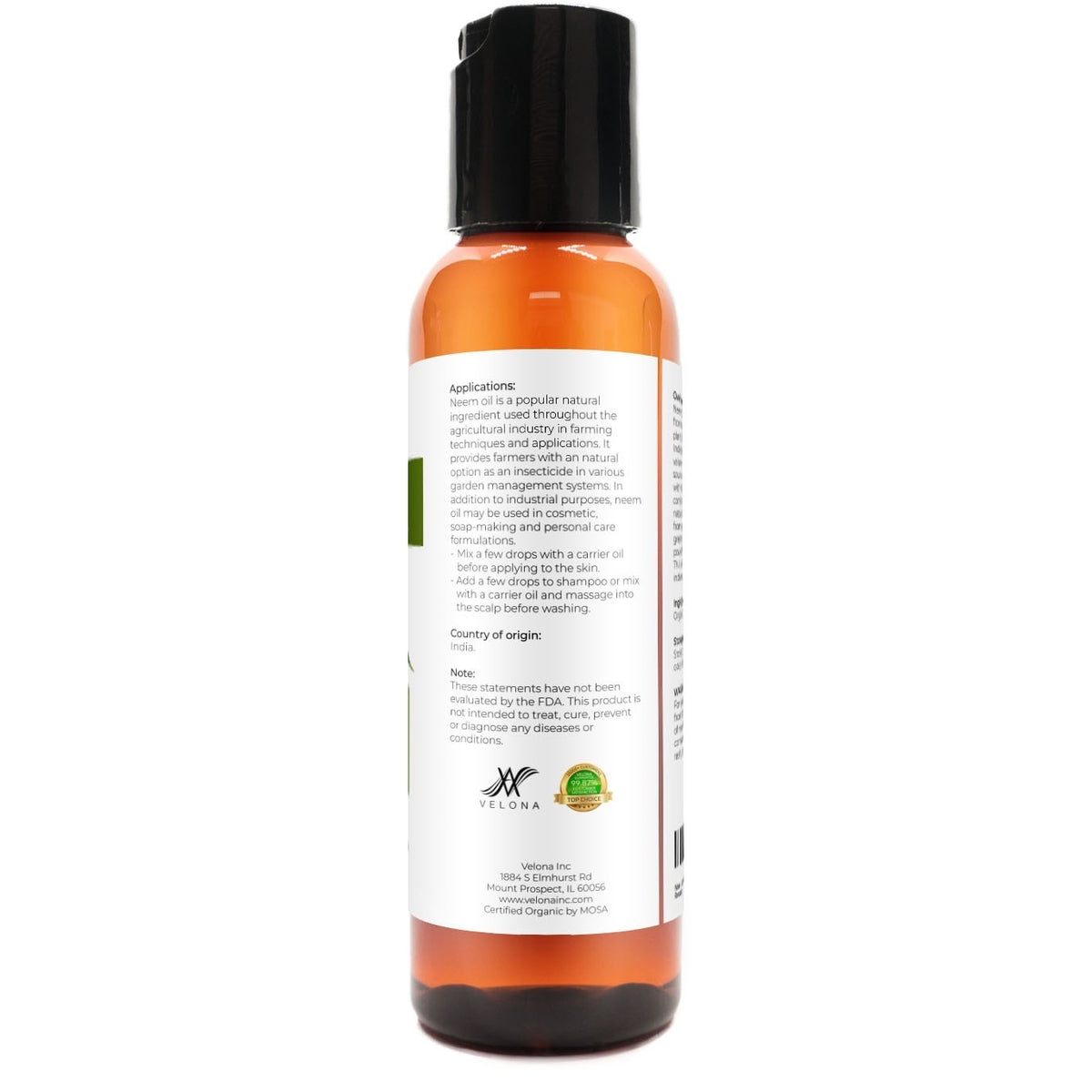 Organic Neem Oil - Cold Pressed, Pure & Unrefined