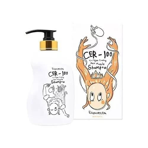 Collagen Hair Growth Shampoo 2-Pack - Elizavecca CER-100 Coating Hair Muscle
