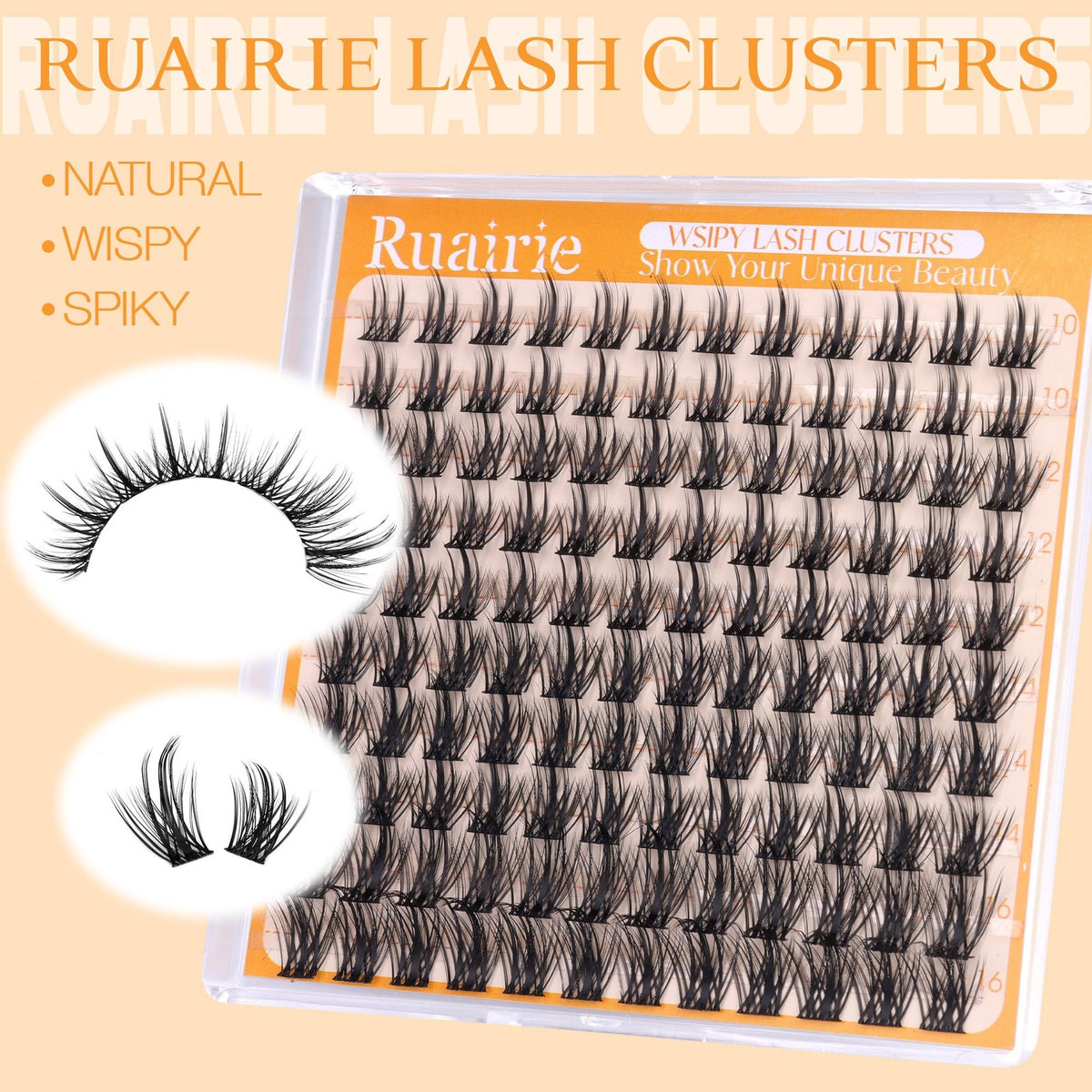 Wispy Volume Lash Clusters - 120 Count Black False Eyelashes for Natural & Glam Looks