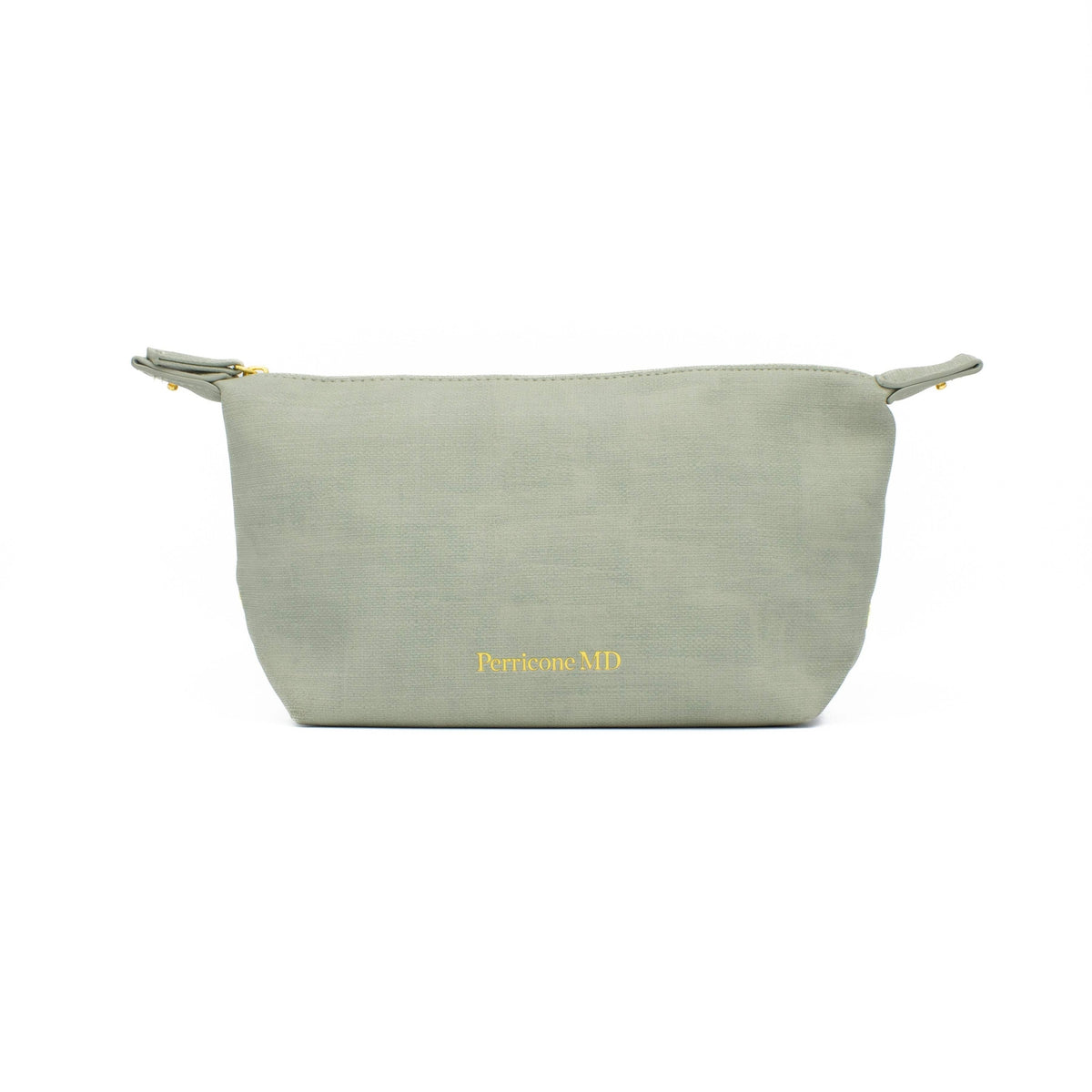 Perricone MD Cosmetic Bag in Sage Green with Gold Details - New