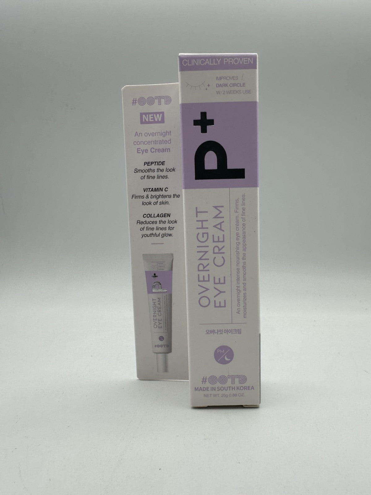 Vegan Eye Cream Overnight with Vitamin C & Collagen - Full Size 0.88 Fl Oz