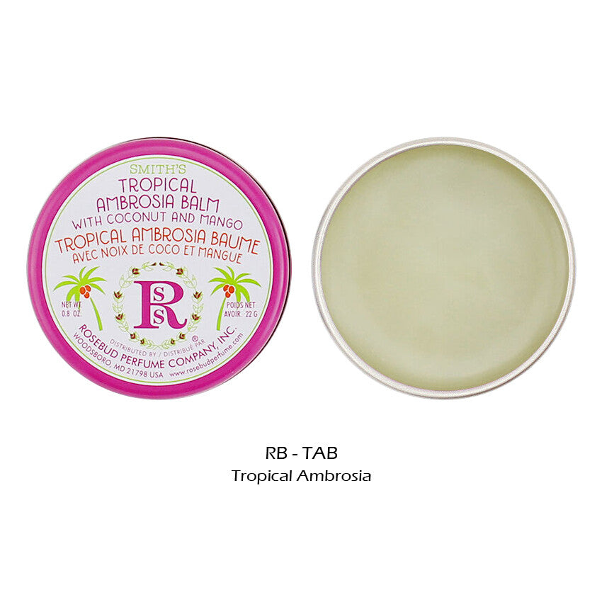 Lip Balm Tin - Tropical Ambrosia Coconut Mango Scented 0.8 oz