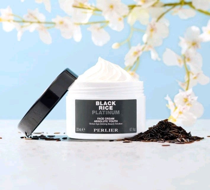 Black Rice Face Cream - Anti-Aging Moisturizer with Peptides & Antioxidants, 6.7 fl oz