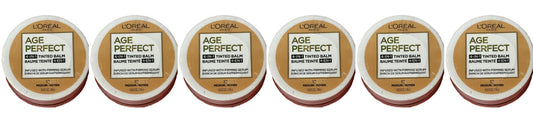 L'Oreal Age Perfect 4-In-1 Tinted Balm Medium Pack of 6 Face Makeup 3.78 oz