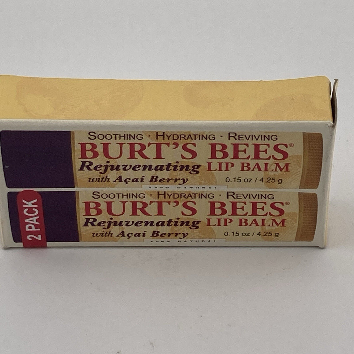 Burt's Bees Acai Berry Rejuvenating Lip Balm 2 Pack - Discontinued