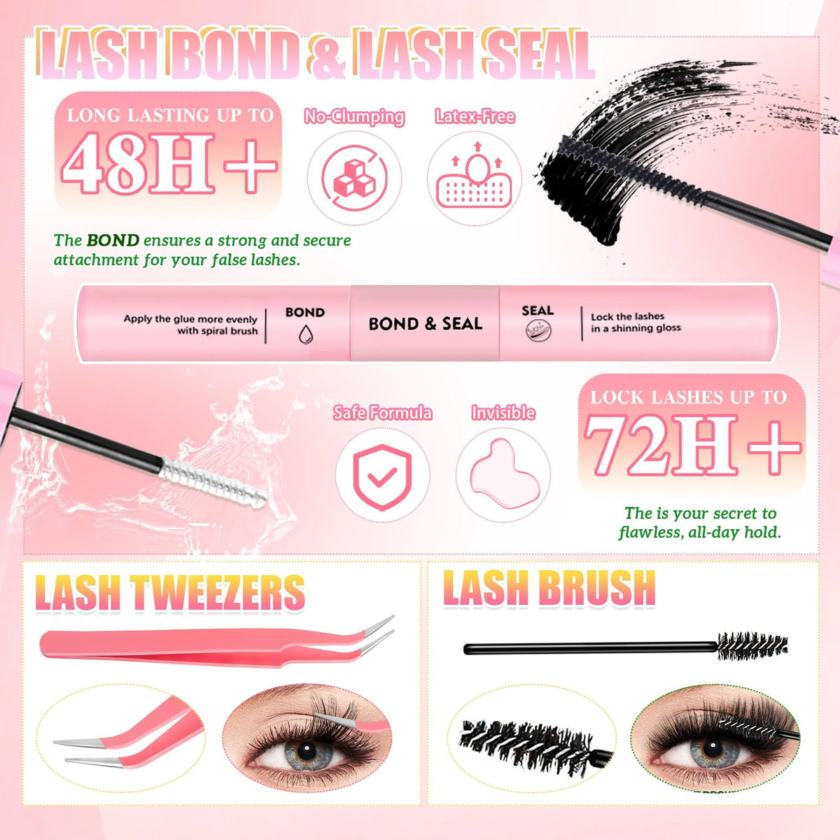 Wispy Lash Clusters Kit 708 Pcs Black - DIY Eyelash Extensions Pack