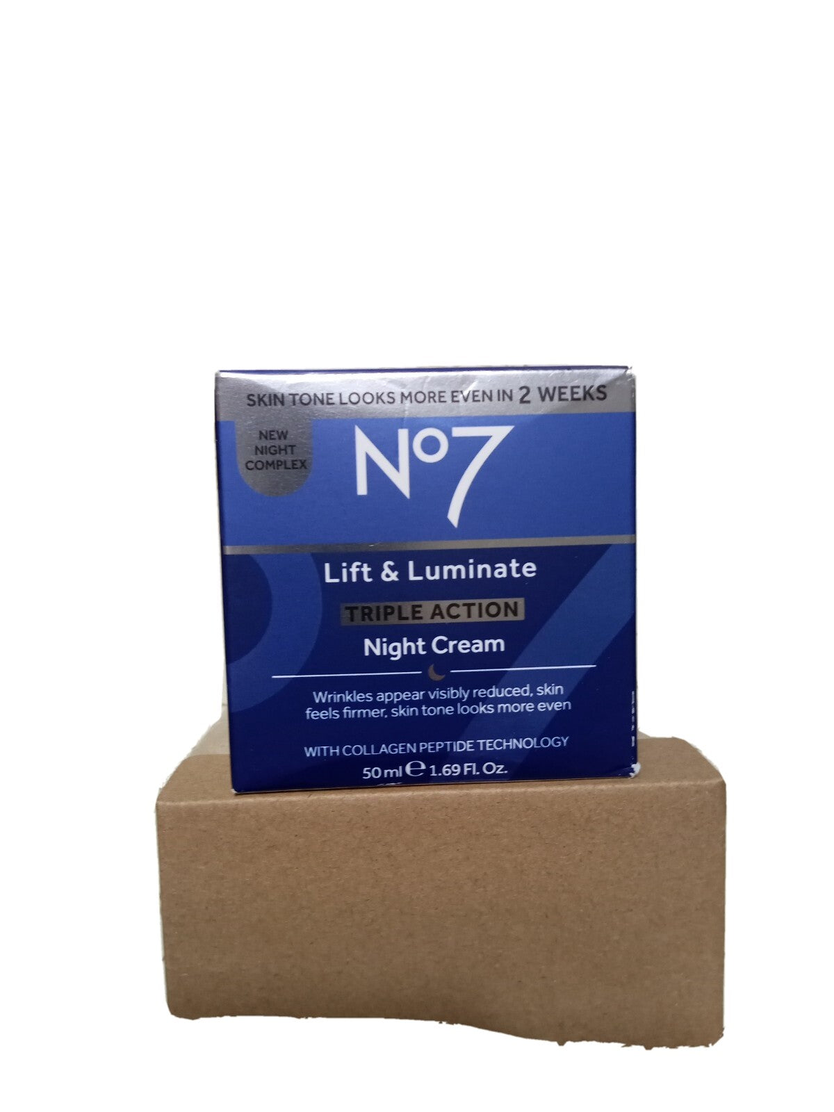 No7 Lift & Luminate Night Cream - Anti-Aging Wrinkle Firming 1.69oz