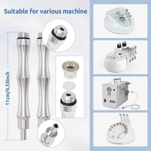 Dermabrasion Replacement Tips Set with 3 Wands and 20 Cotton Filters - Facial Skin Smoothing