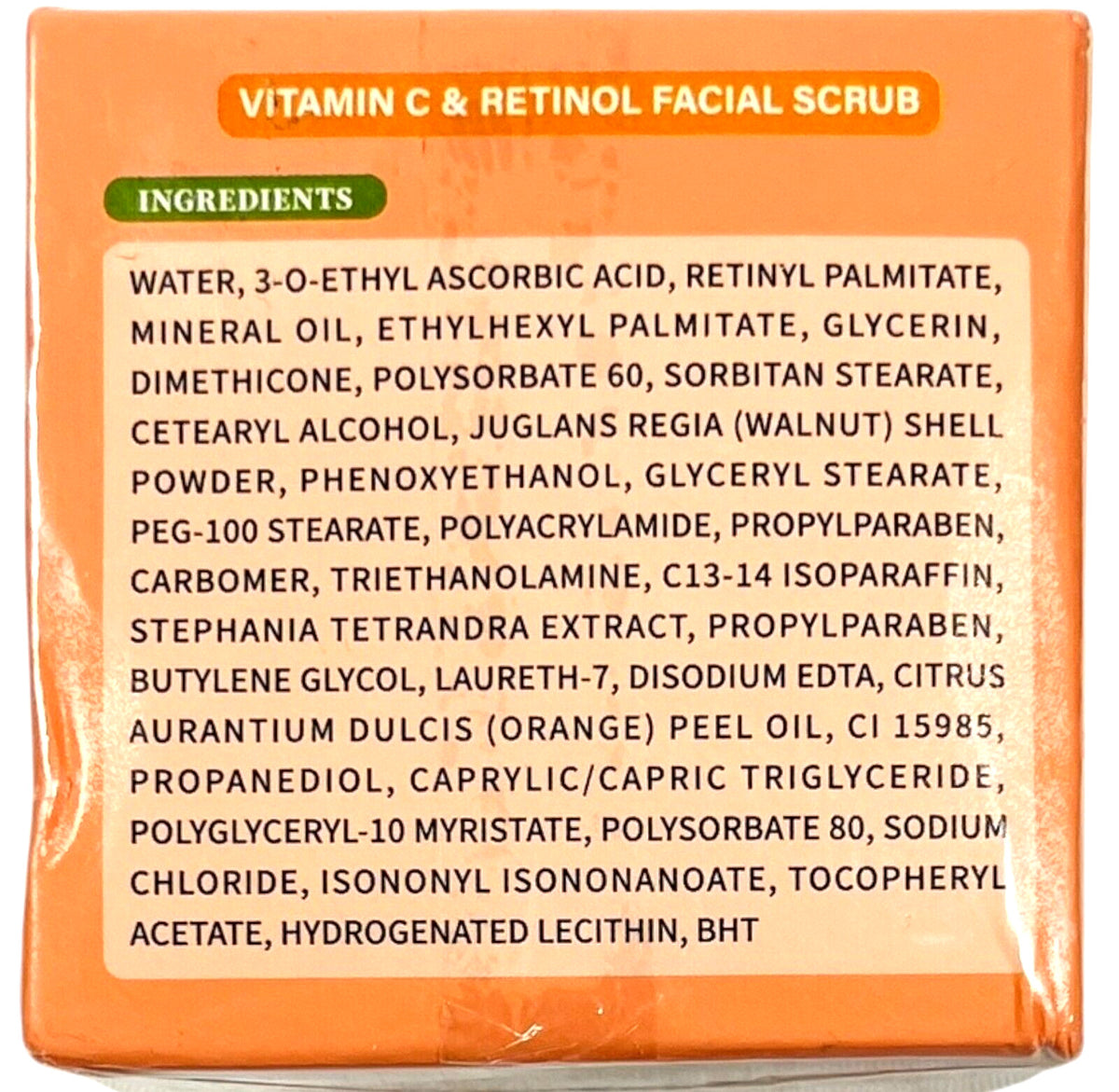 Vitamin C & Retinol Facial Scrub - Renews Exfoliates Skin EX 03/27