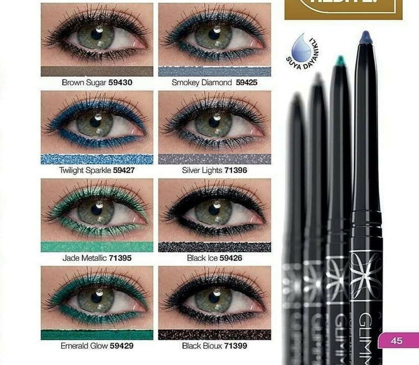 Set of 3 Eyeliner Pencils - Assorted Shades for Eye Makeup