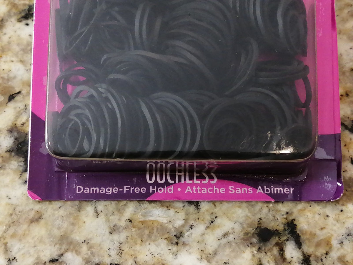 Goody Ouchless Rubberband Hair Elastics Mini Black 250 ct