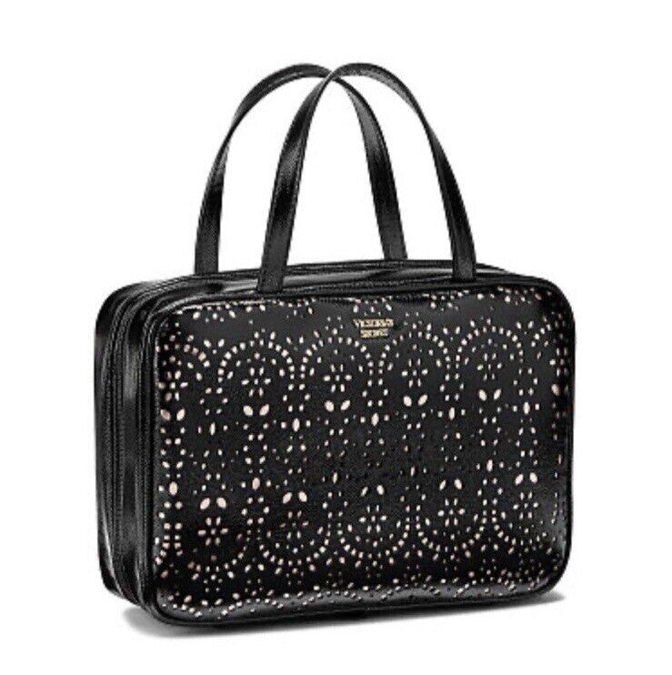 Travel Makeup & Cosmetic Case with Petal Edge Design
