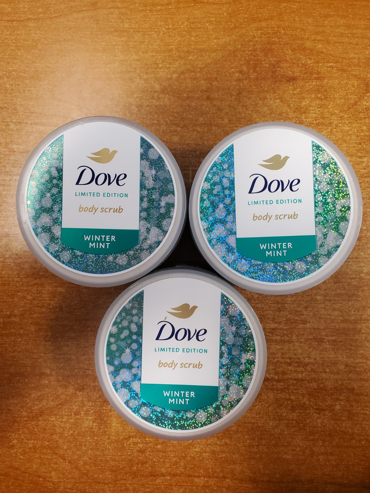 3 Pack: Dove Limited Edition WINTER MINT Body Scrub 3.5 oz. ea.