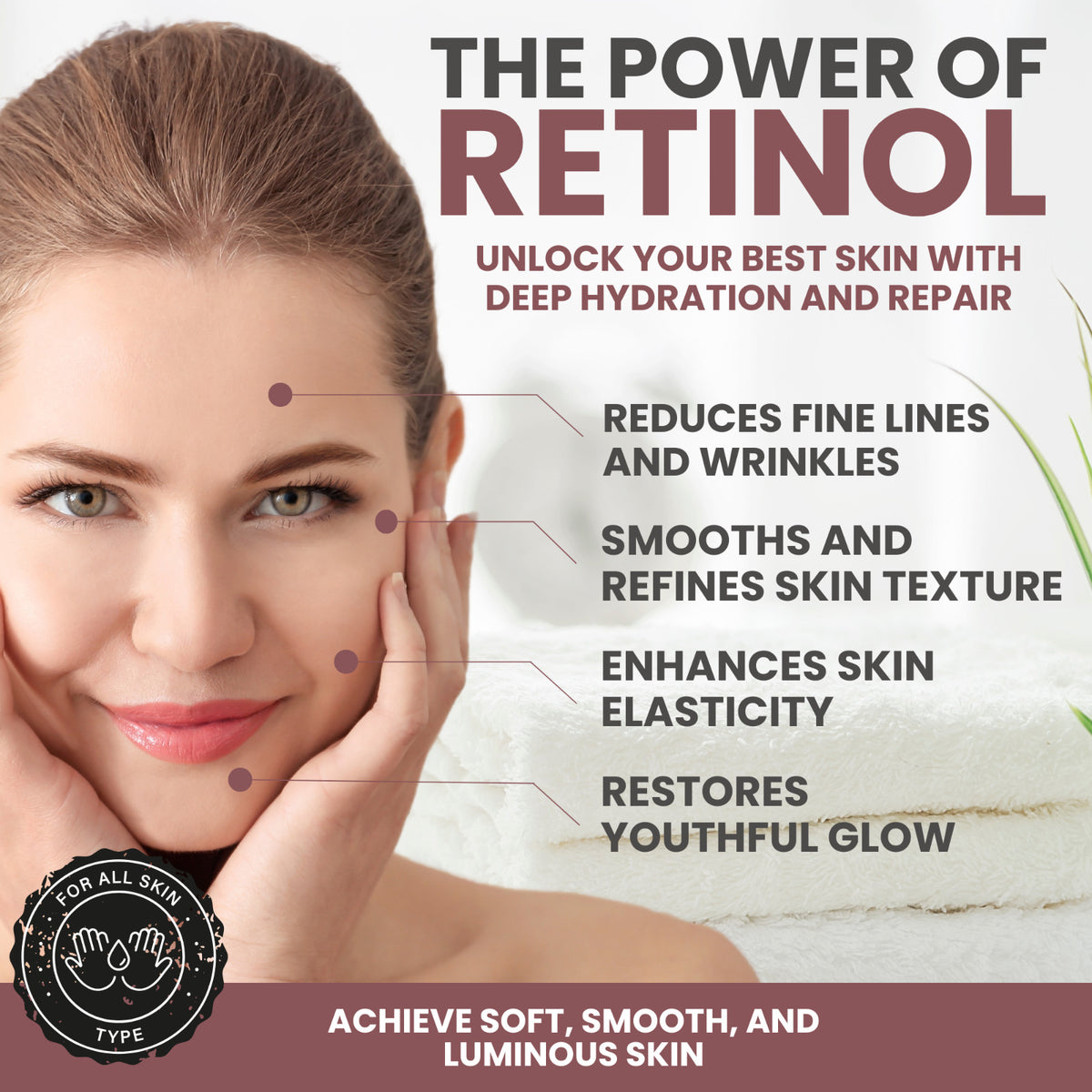 Retinol Face Cream - Anti-Aging Moisturizer, 1.7 oz