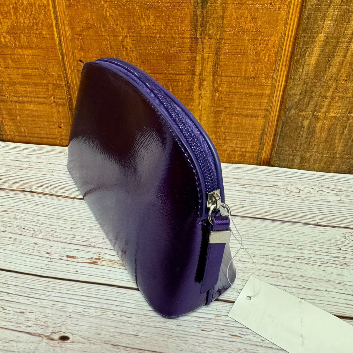 Zip Around Cosmetic Bag - Purple Travel Makeup Organizer