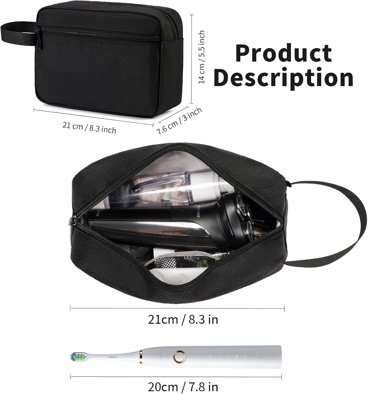 Water-Resistant Hanging Toiletry Bag for Men & Women Travel Organizer