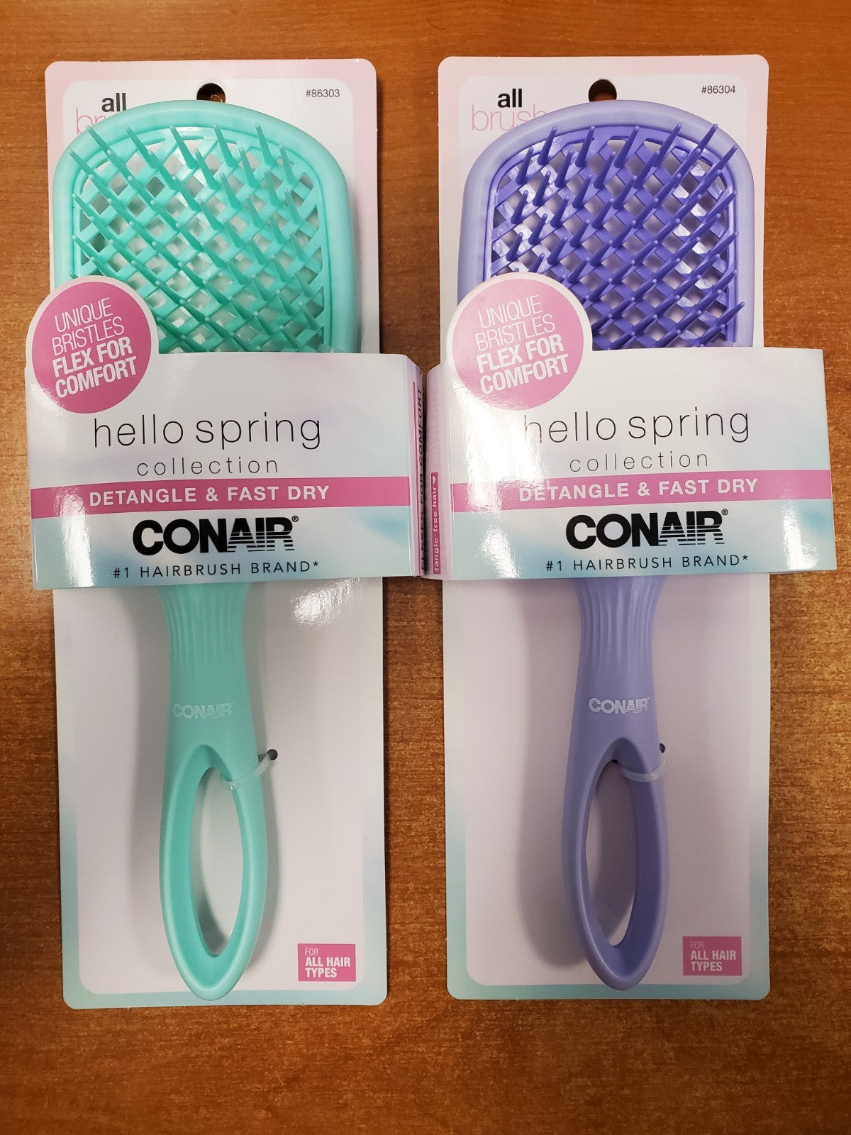 Vented Full Size Paddle Hairbrush Set - Choose Color & Quantity