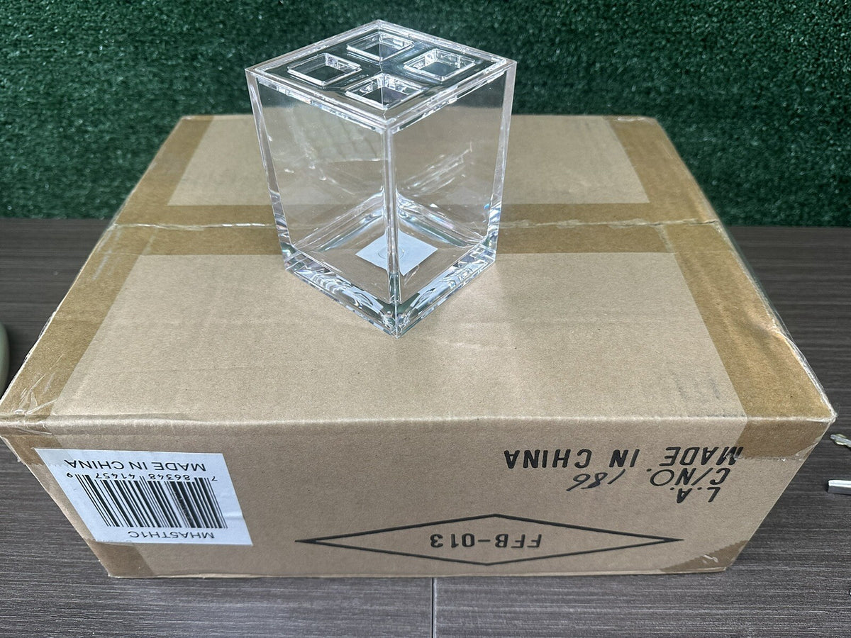 12 Pack Acrylic Cube Toothbrush Holder Organizer - Multipurpose 3x3x4