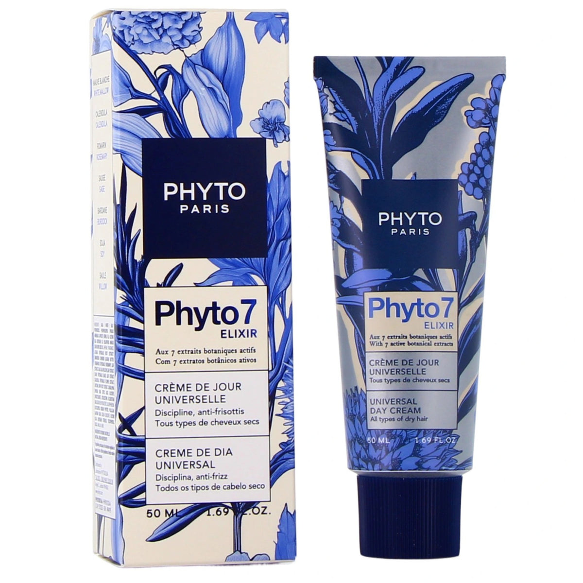 Phyto 7 Elixir Universal Day Cream - Anti-Frizz Nourishing Leave-In for Dry Hair