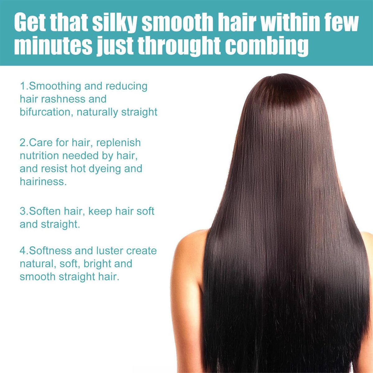 Protein Hair Straightening Cream with Silk & Collagen for Smooth Hair