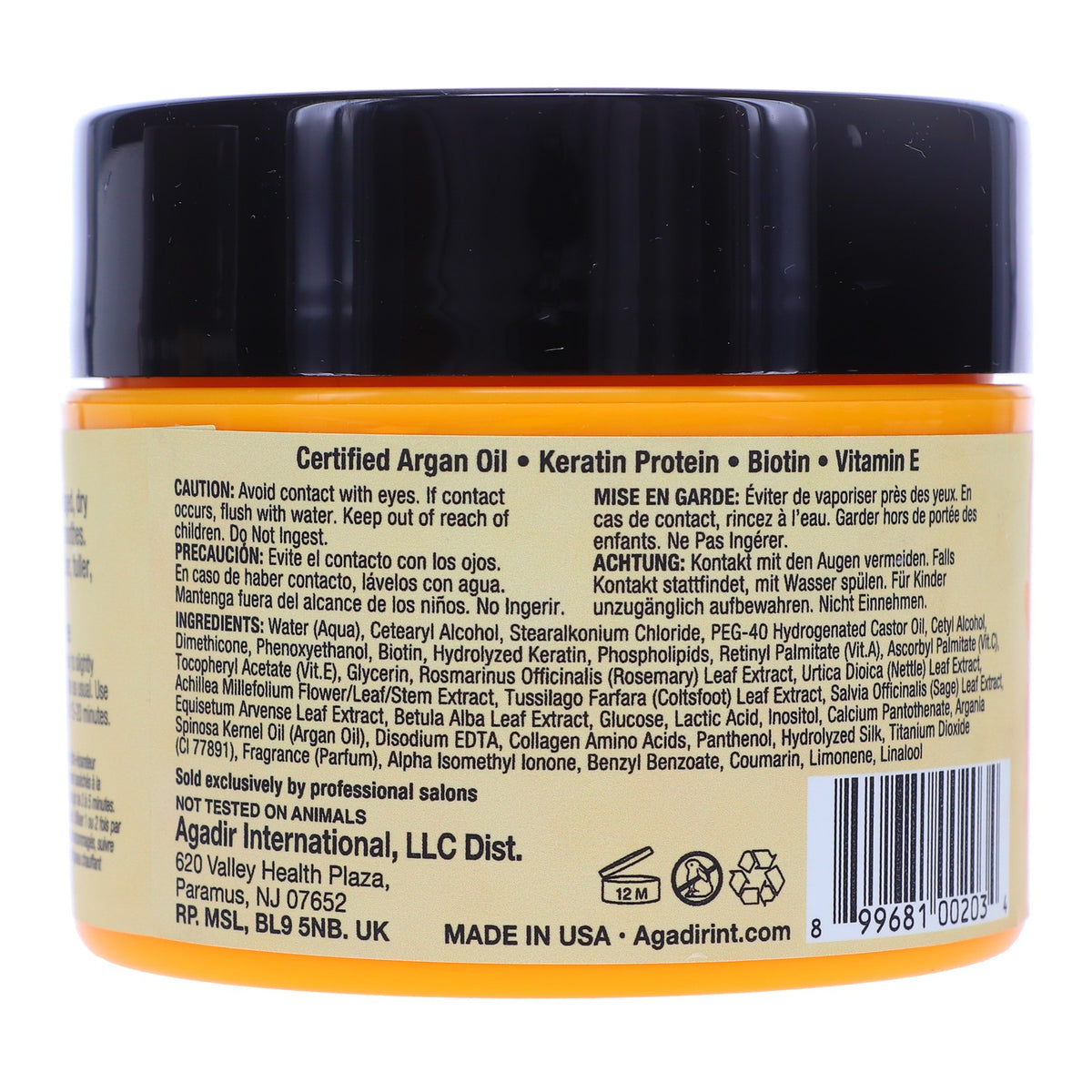 Agadir Argan Oil Moisture Masque - Deep Hair Conditioning Treatment 8 oz