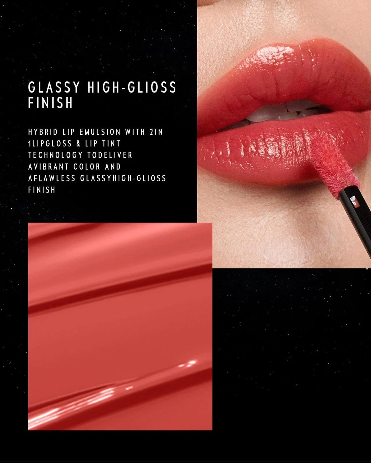 Transfer-Proof Lip Stain and Gloss - Long Lasting, Vivid Color, Hydrating Finish