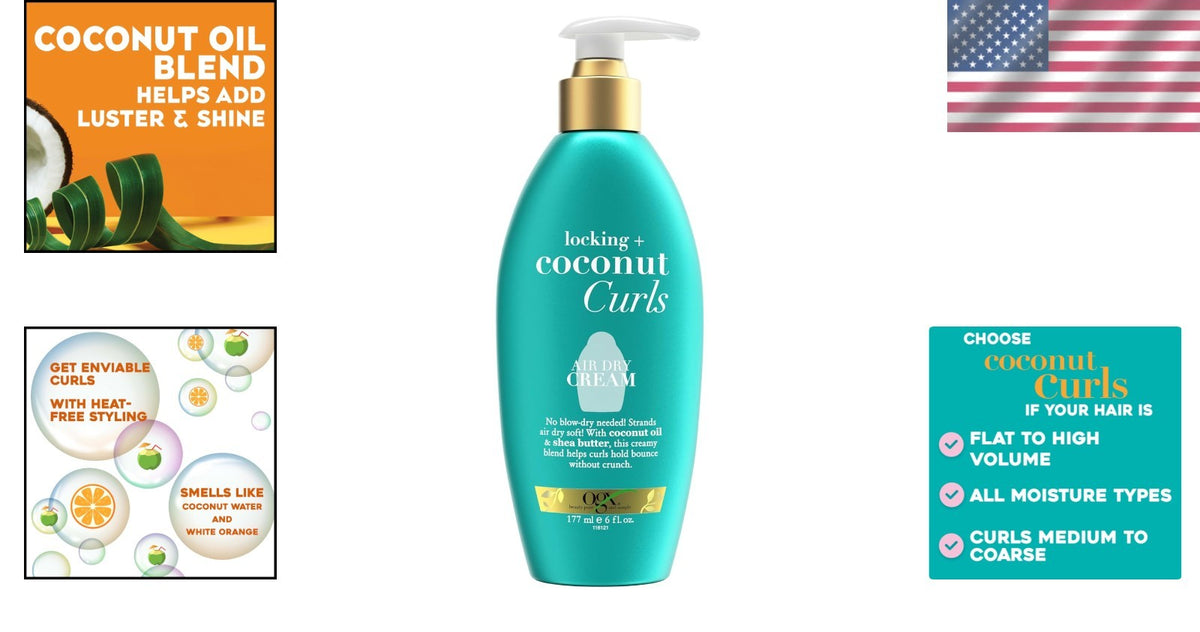 Curl Enhancing Air Dry Cream for Defined, Frizz-Free Curls - Paraben Free