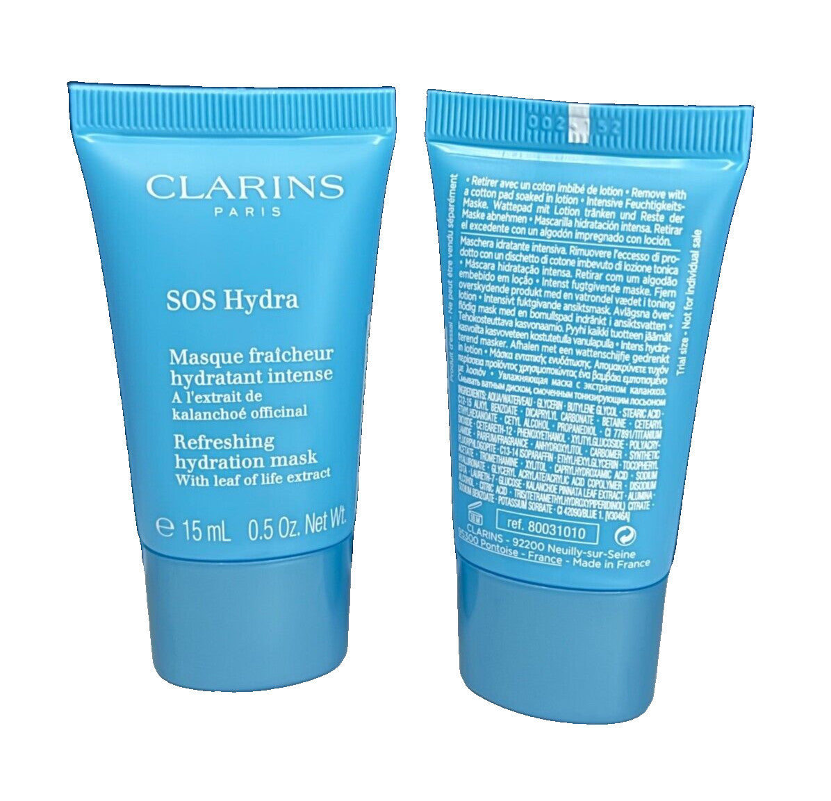 Clarins SOS Hydra Refreshing Hydration Mask – 0.5 oz (Lot of 2)