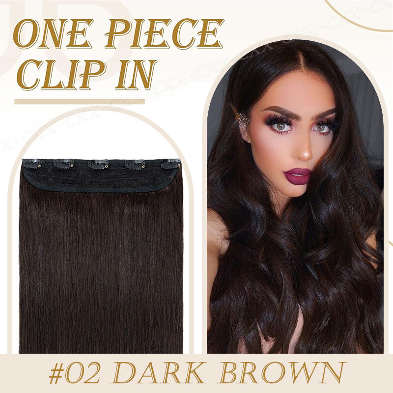 Thick Clip-in Remy Human Hair Extensions Full Head 24 Inch Multiple Colors
