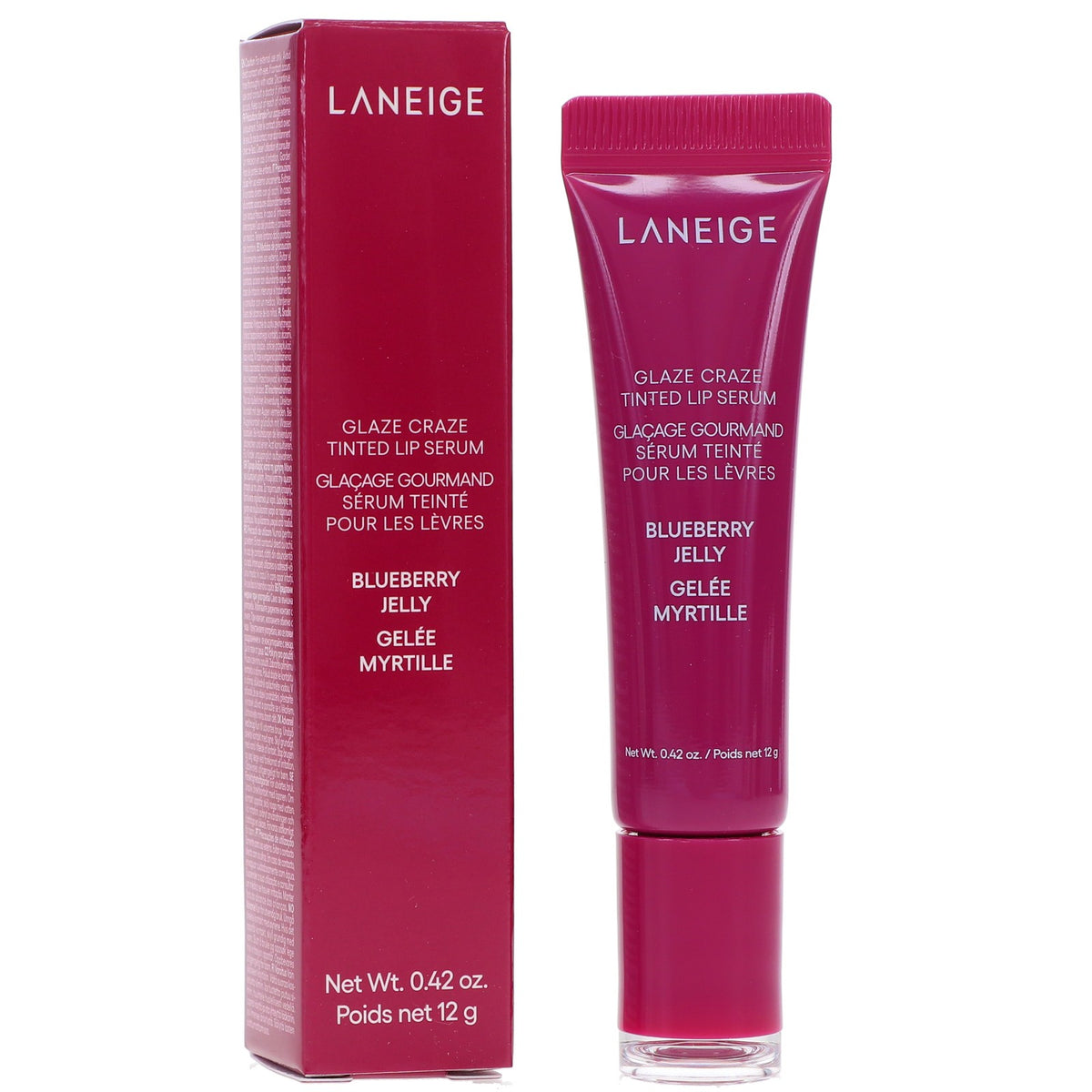 Lip Serum with Blueberry Tint - Hydrating Lip Gloss for Juicy Shine