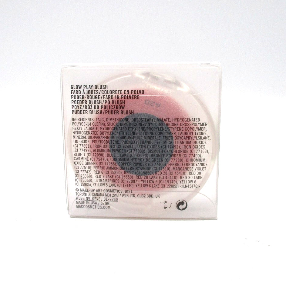 Mac Glow Play Blush Groovy 0.25 oz - Bright Cheek Color