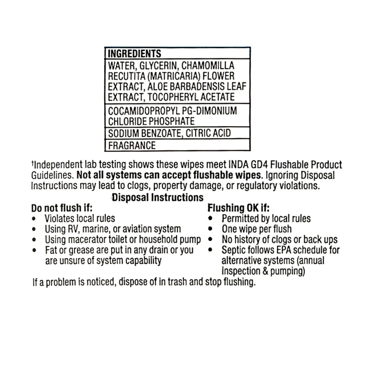 Hypoallergenic Flushable Wet Wipes with Fresh Scent - 240 Count, 5 Pack