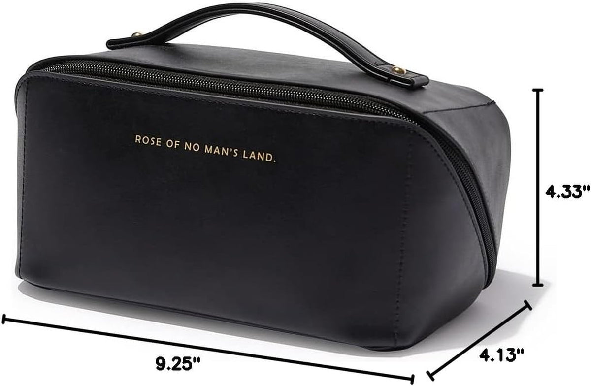 Travel Makeup Bag with Waterproof Fabric & Multiple Pockets - Large Capacity Cosmetic Organizer
