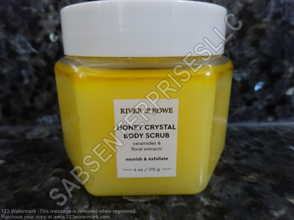 7 River & Rowe HONEY CRYSTAL Body Scrub Ceramides Floral Extracts 6