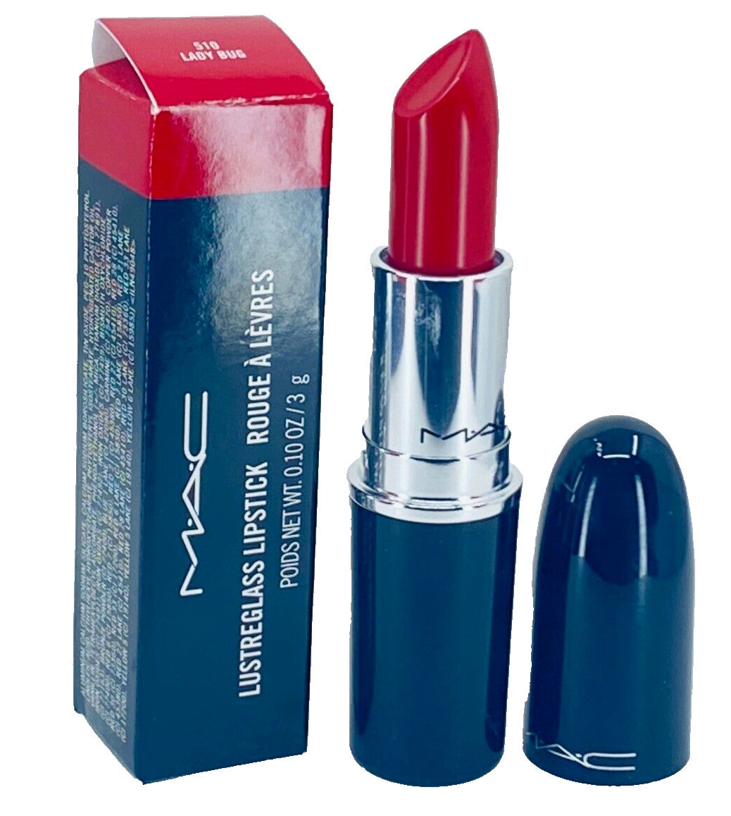 MAC Lustreglass Lipstick #510 Lady Bug - Warm Orange-Golden Shade, 0.10 oz