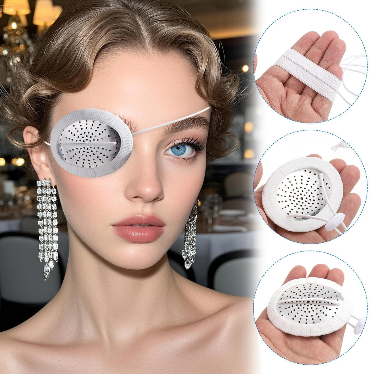 Aluminum Eye Shield for Cataract Surgery - Medical Eye Patches, Breathable, Adjustable Strap, 2-Pack