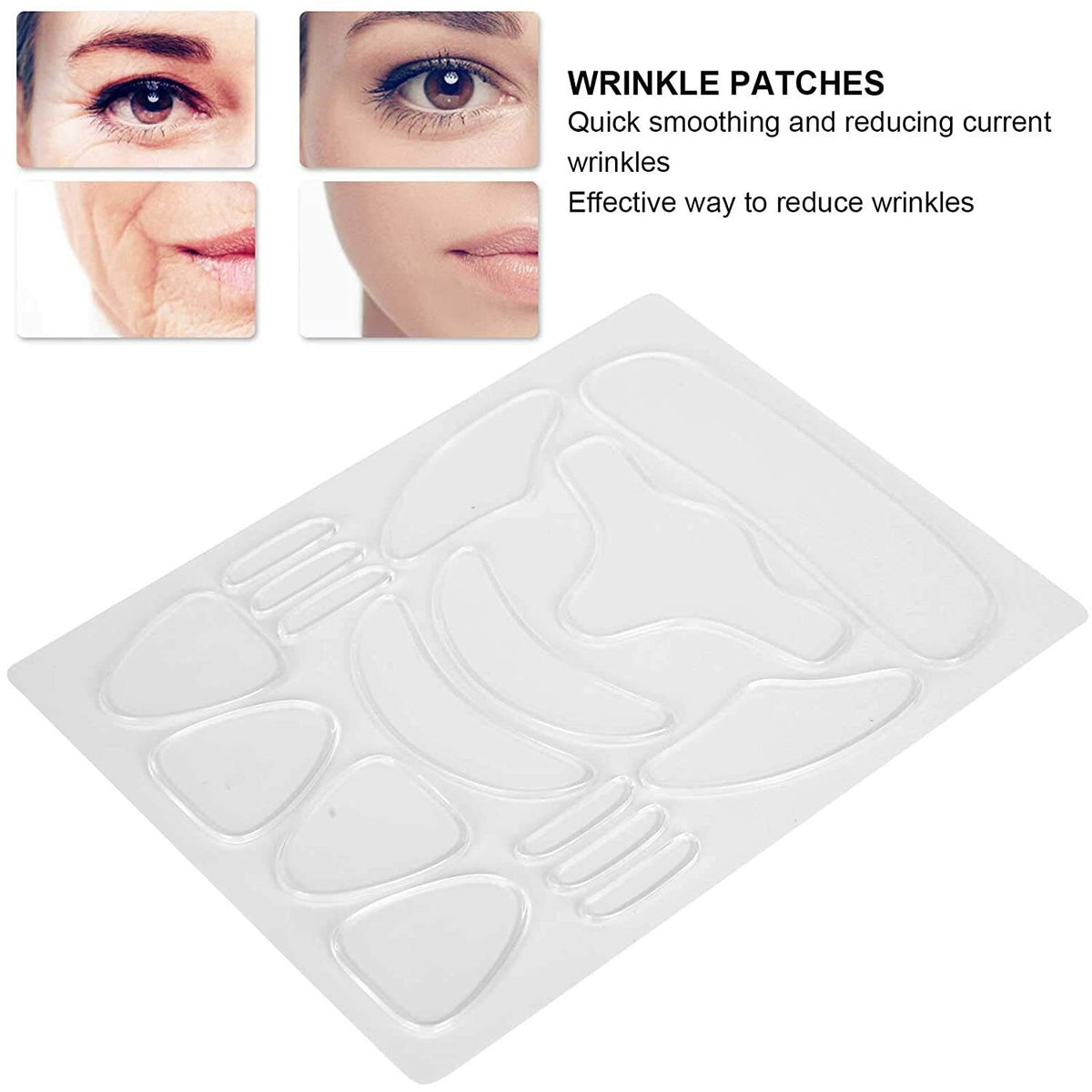 16PCS Reusable Silicone Anti-Wrinkle Face & Eye Pads - Skin Care Patches