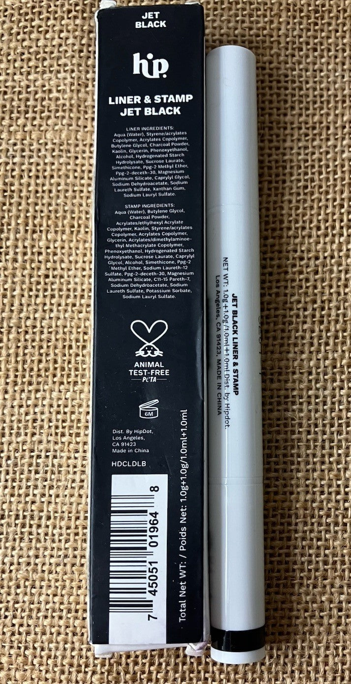 Liquid & Stamp Eyeliner Set - Jet Black, Long-Lasting for Makeup