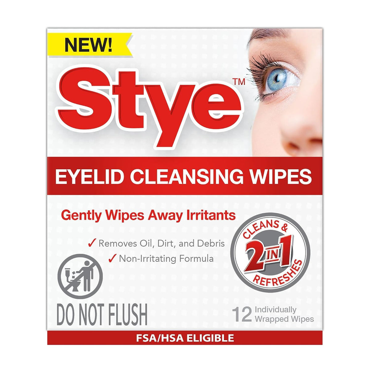 Stye Eye Treatment Face Wipes - Individually Wrapped, Gentle Relief
