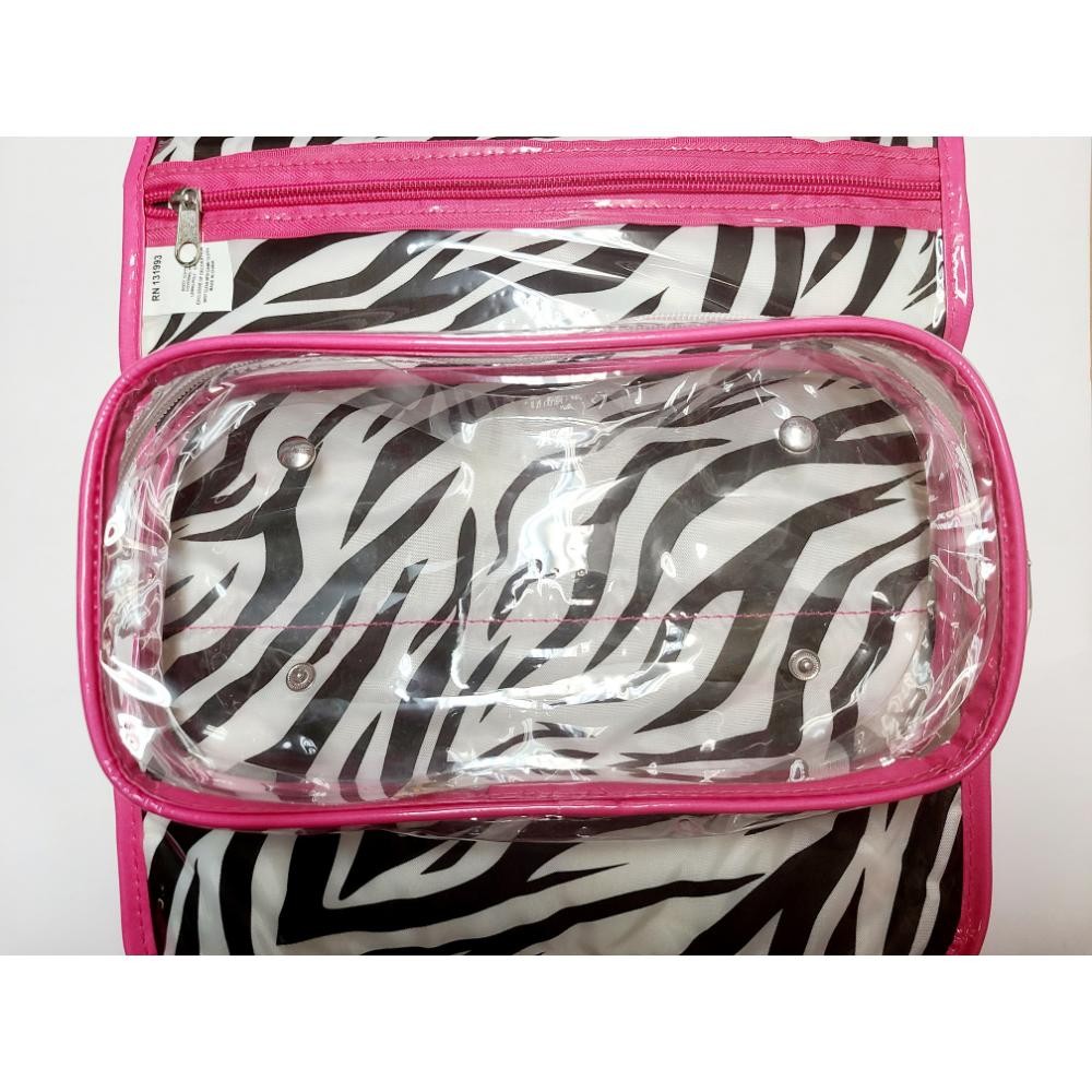 Travel Toiletry Case with Hanging Hook and Removable Cosmetic Bag - Wild Paisley Pattern