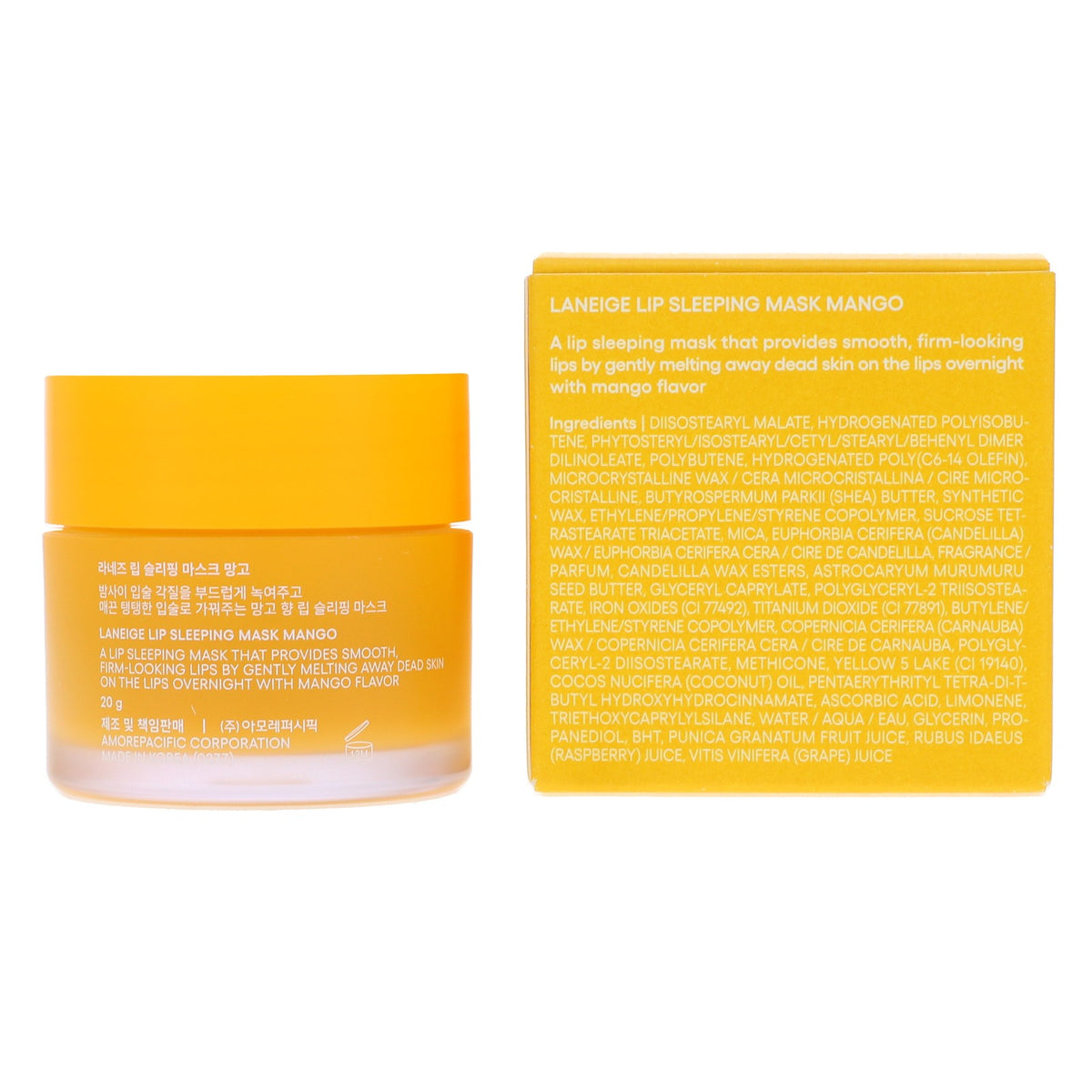 Lip Sleeping Mask Mango 0.7 oz Hydrating Lip Treatment for Smooth & Soft Lips