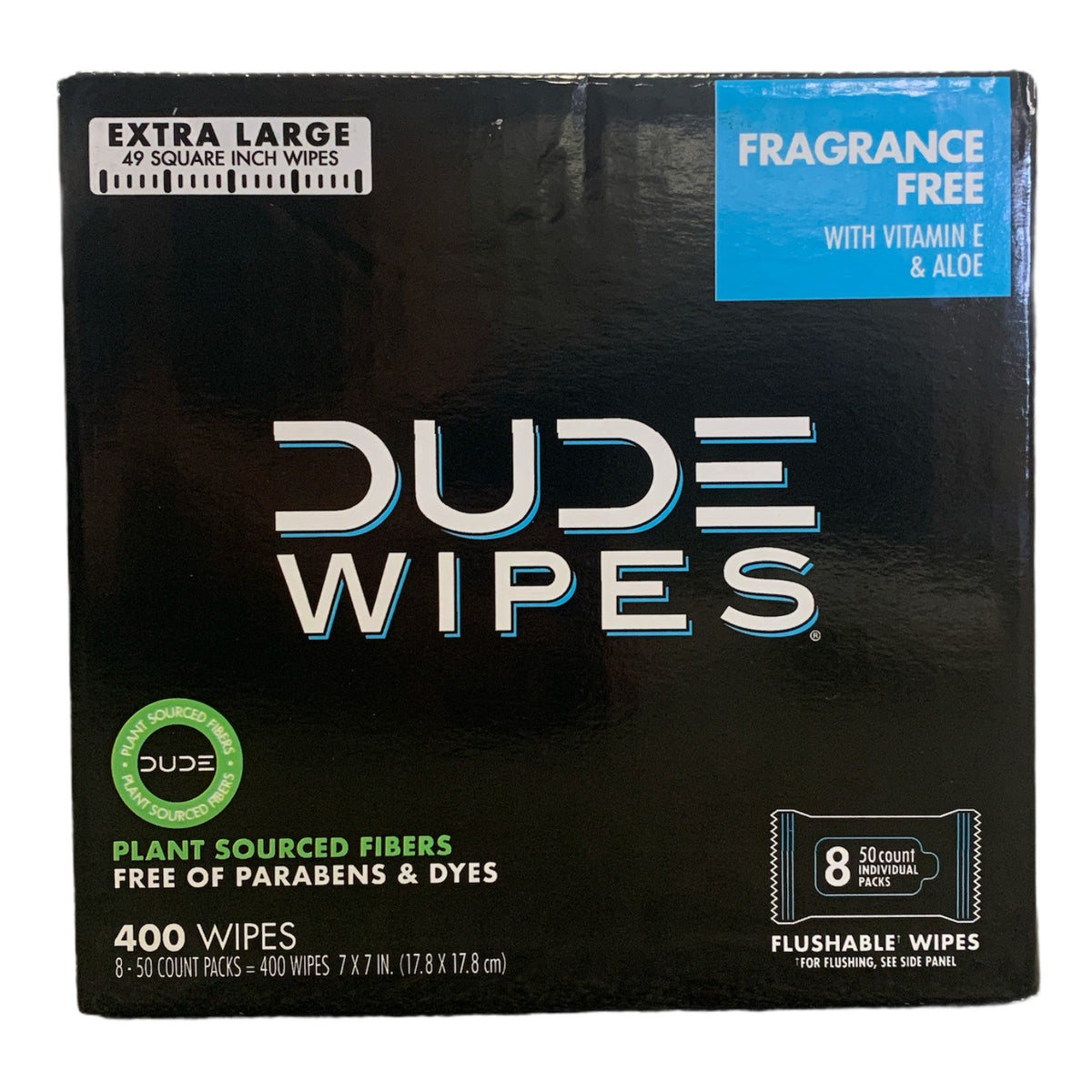 Flushable Personal Wipes, Unscented with Aloe & Vitamin E (8-Pack)