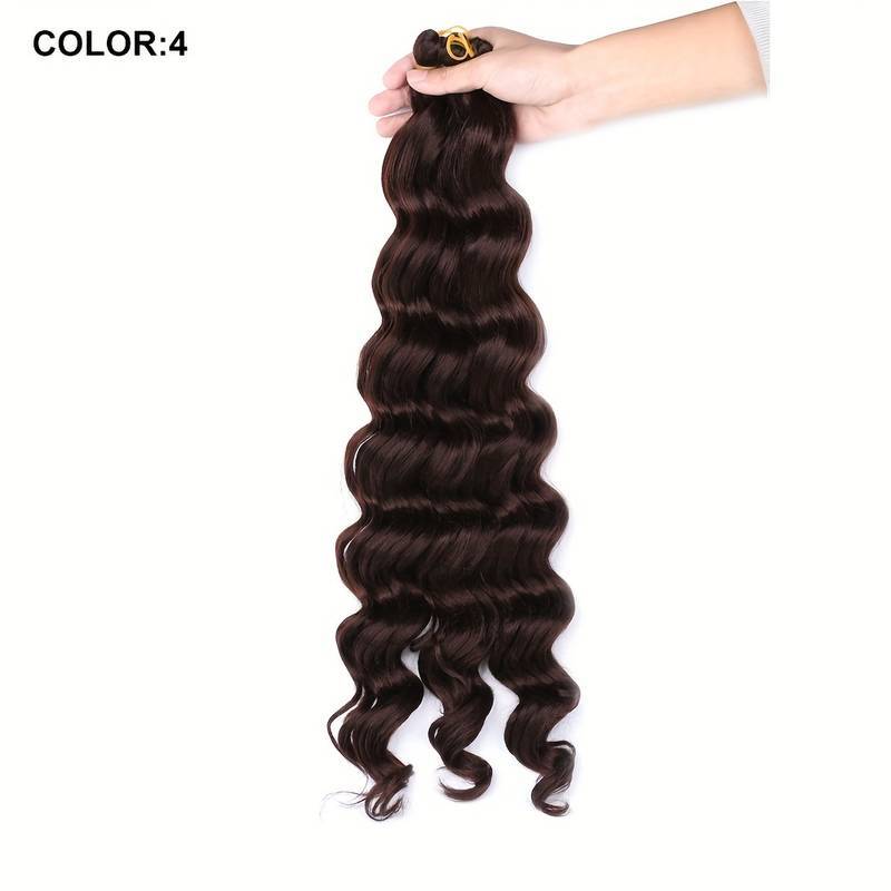 Synthetic Deep Wave Braiding Hair Bulk 18 Inch for Box Braids & Twists