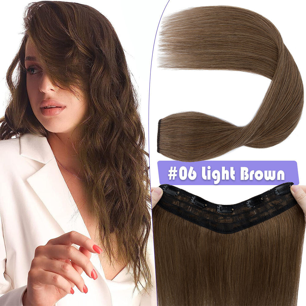 Remy Human Hair Extensions Clip-In One Piece Full Head Weft - Multiple Colors & Lengths