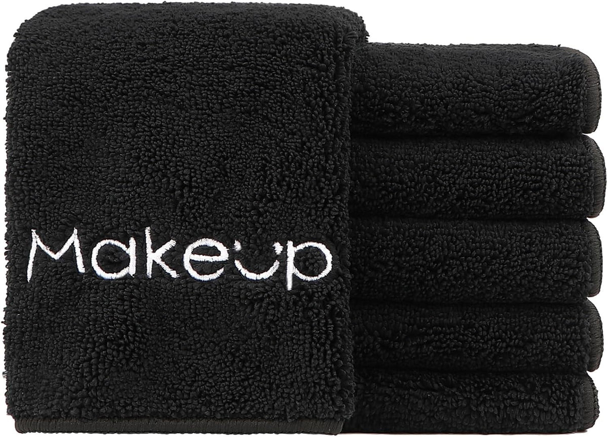 Reusable Microfiber Makeup Remover Cloths 6 Pack - Soft Face Cleansing Towels