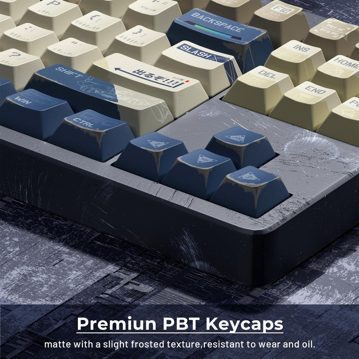 Japanese Anime Keycap Set for Mechanical Keyboard - 134 PBT Dye Sublimation Caps, Cherry Profile