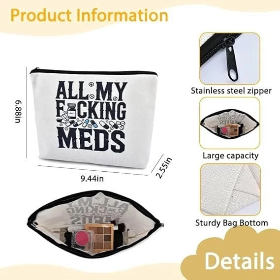 Personalized Makeup Bag with Waterproof Travel Case for Ladies