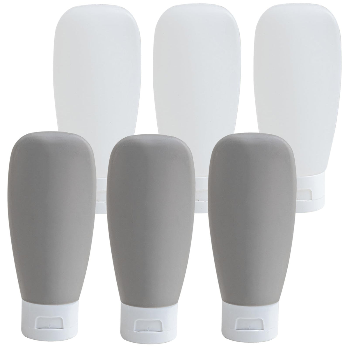 Leakproof TSA Travel Bottles Set - 6 Pack 2 oz Reusable Toiletry Containers